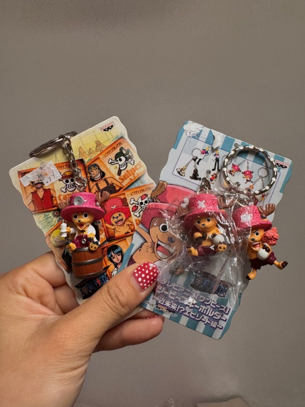VINTAGE One Piece Tony Tony Chopper Keychain Set